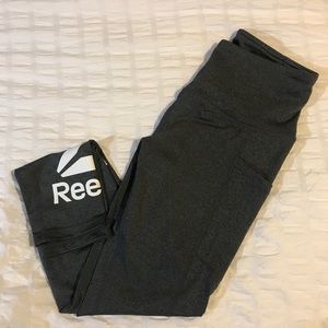 Reebok Gray high waisted leggings with pockets